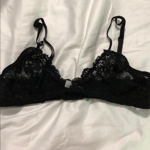 Black lace bralette